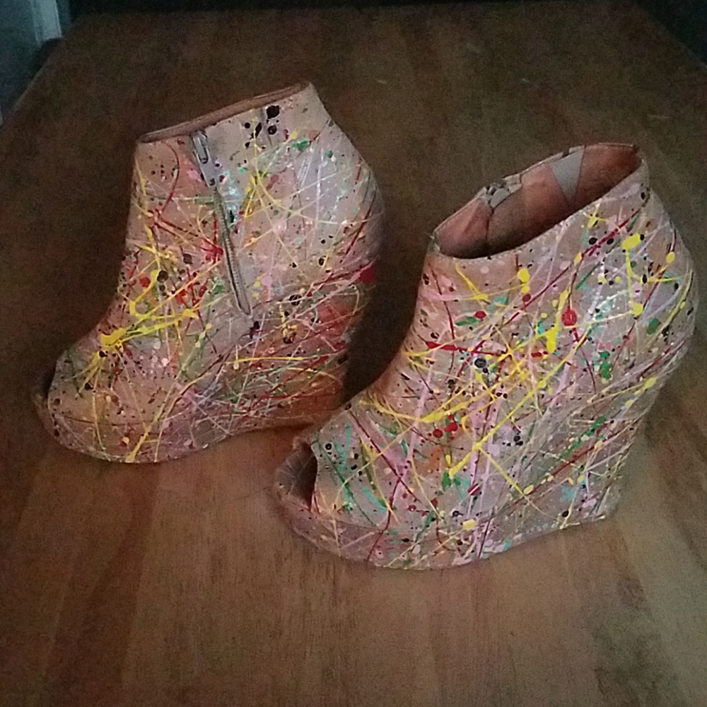Jeffrey Campbell Havana paint splatter booties